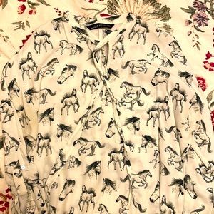 Zara Print Blouse